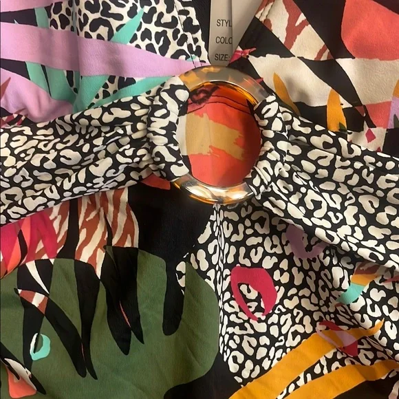 NWT Bleu Rod Beattie Tropical Print Colorful Patterned Swimsuit - Picture 5 of 10